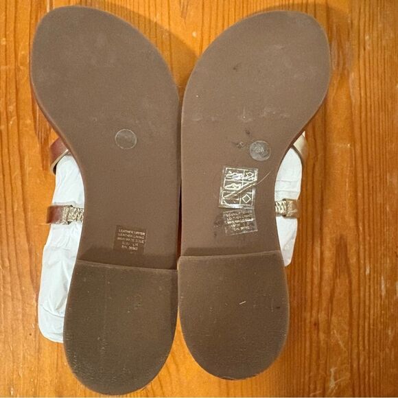 Tory Burch Patos Flat Sandal in Spark Gold. Size 6M. NEW! - Picture 7 of 12